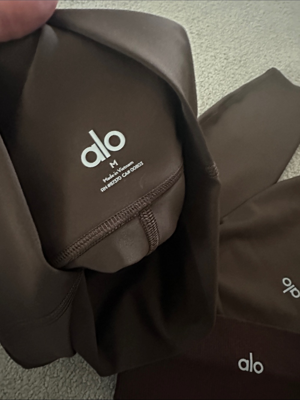 Like New! Alo Brown High-Waist Leggings & Headband Set - Picture 4 of 4